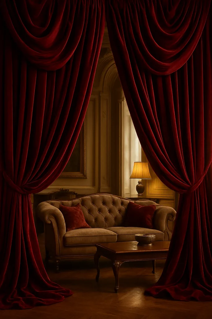 Red Velvet Curtains